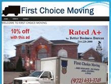 Tablet Screenshot of firstchoicemovingdallas.com